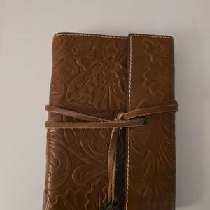 Patricia Nash Floral Embossed Tan Leather Journal